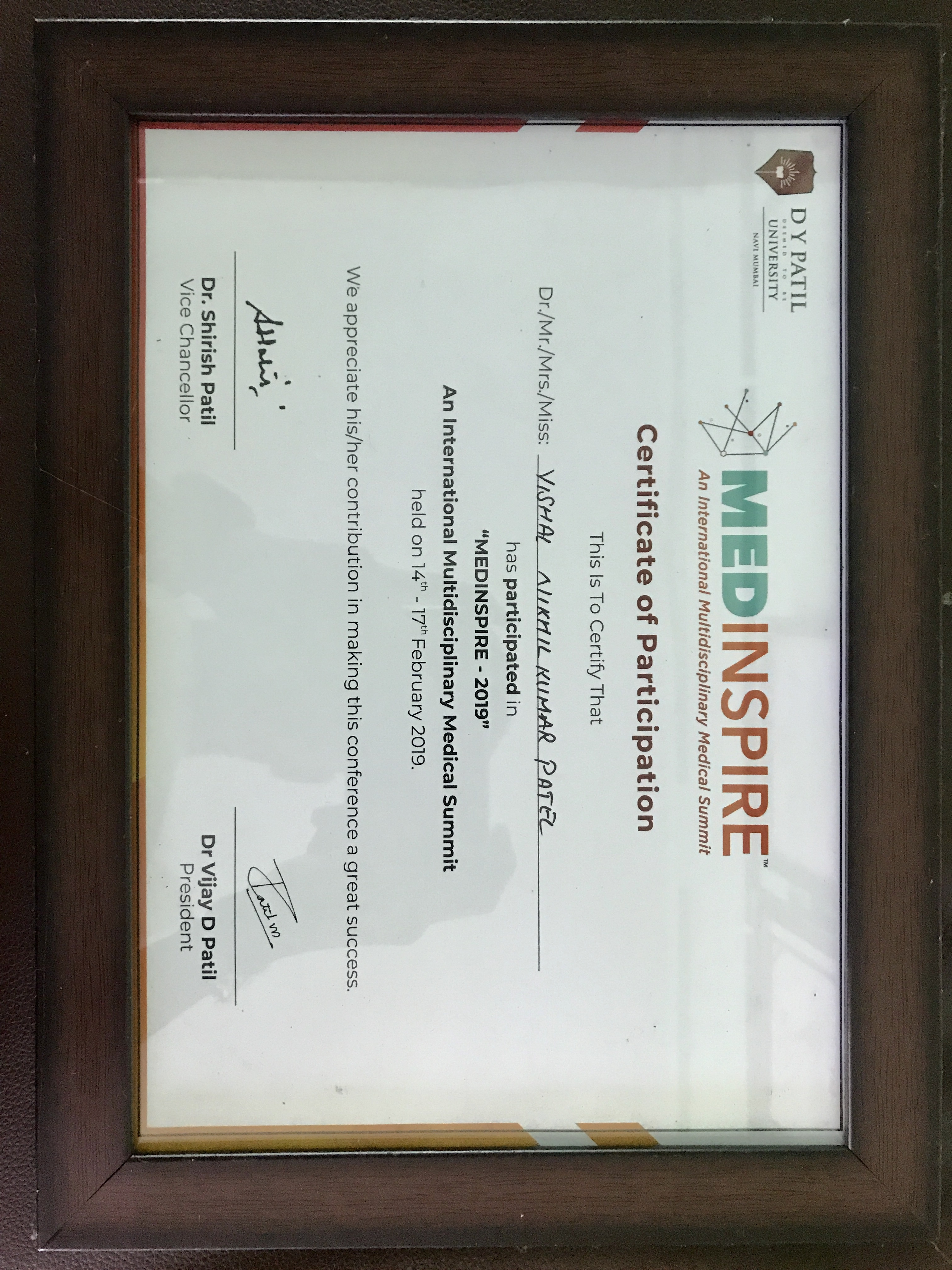 certificate - Sport physio with Canadian certificate 