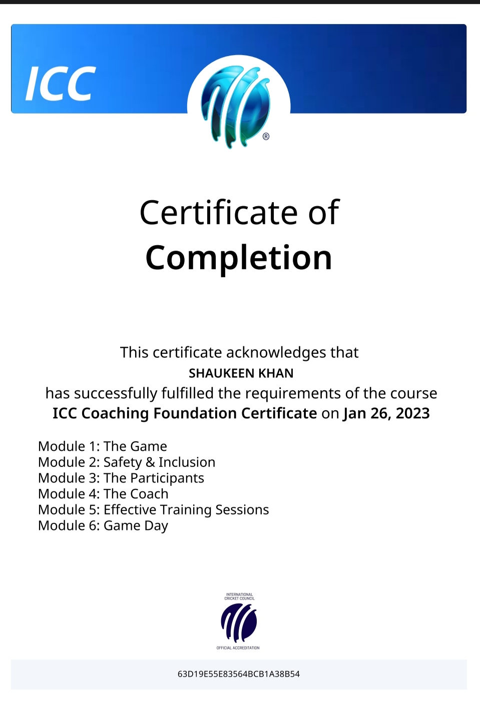certificate - National certificate 